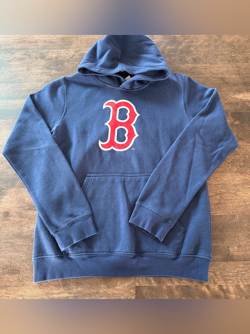 Youth Boston Red Sox Navy Hooded Sweatshirt with Red B Logo
